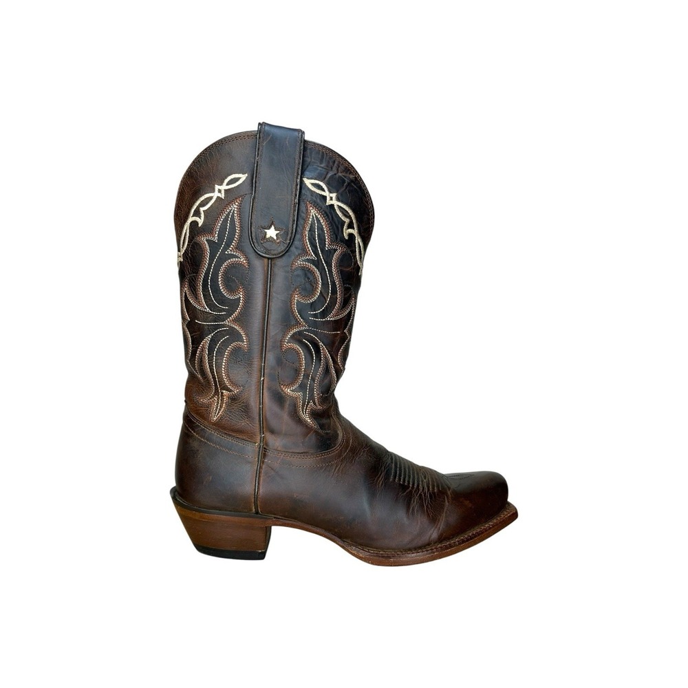 Tony Lama Women's Vaquero Sorrel Taos Brown Leather Western Boots‎ 7.5 B VF6007